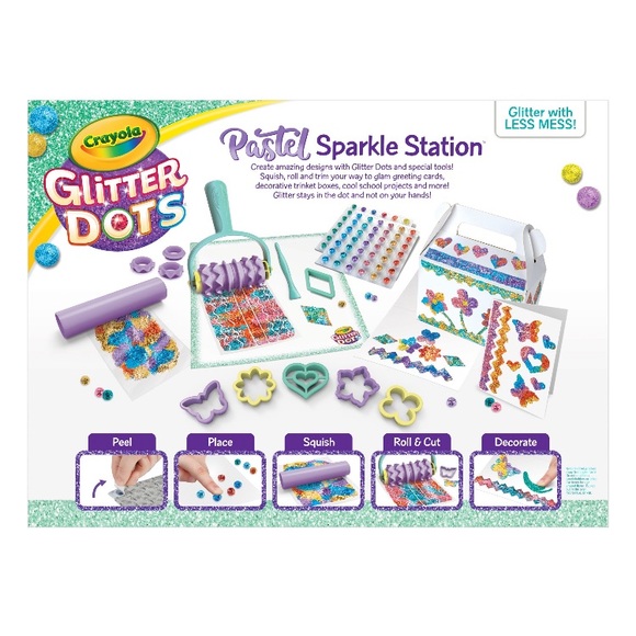 Crayola Glitter Dots Pastel Sparkle Station New - Picture 4 of 8